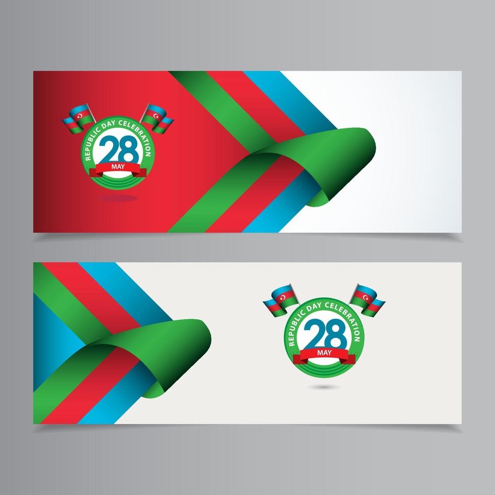 Happy Azerbaijan Independence Day Celebration Vector Template Design Illustration