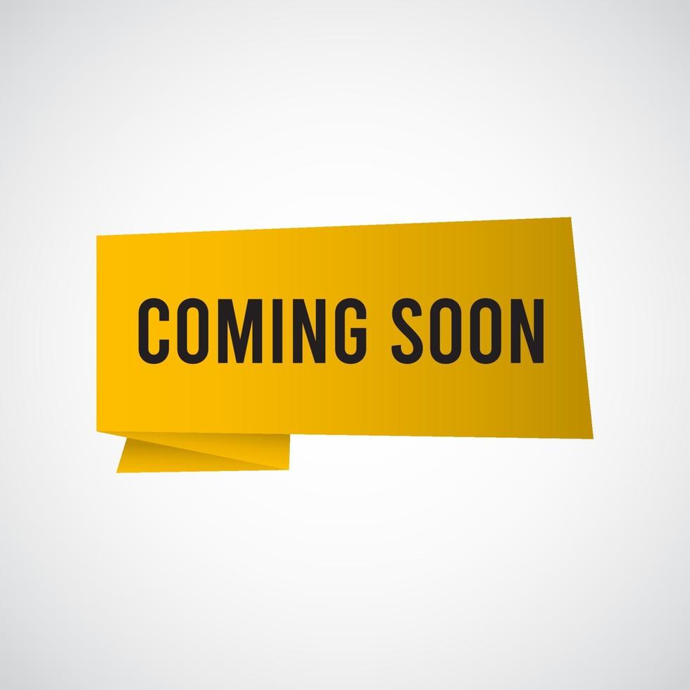 Coming Soon Label Tag Logo Vector Template Design Illustration