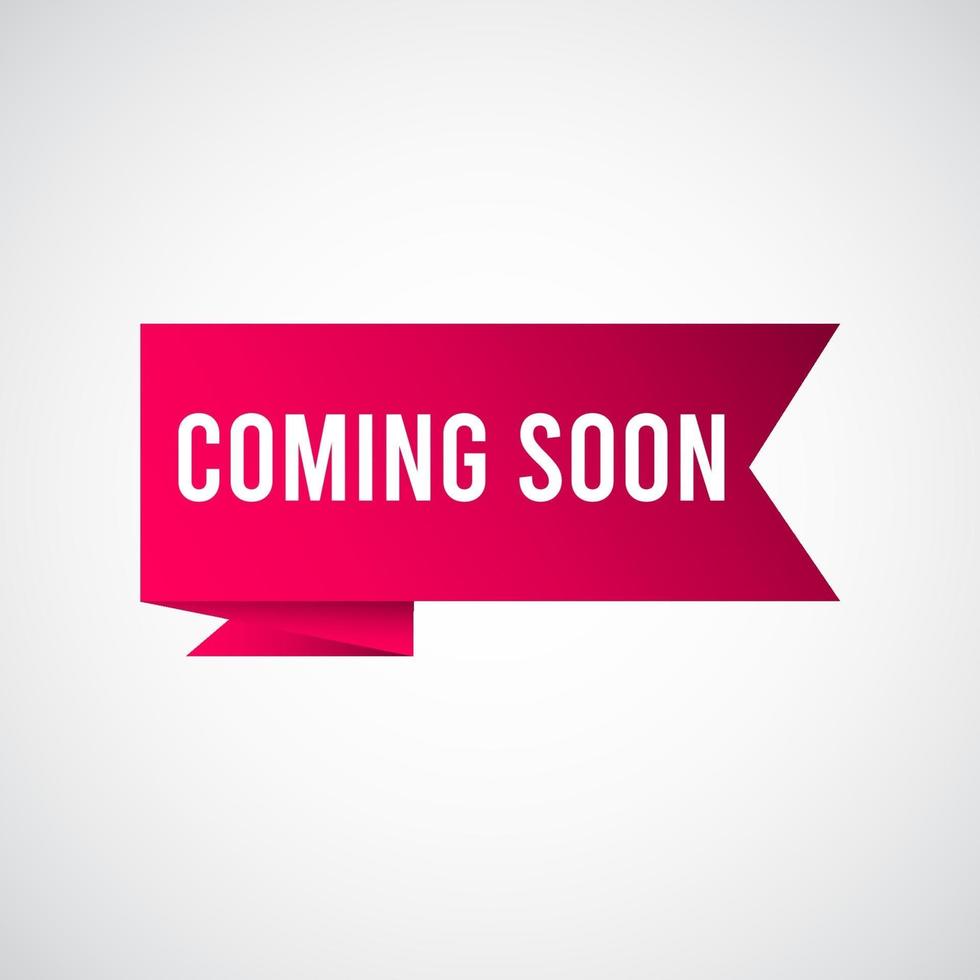 Coming Soon Label Tag Logo Vector Template Design Illustration