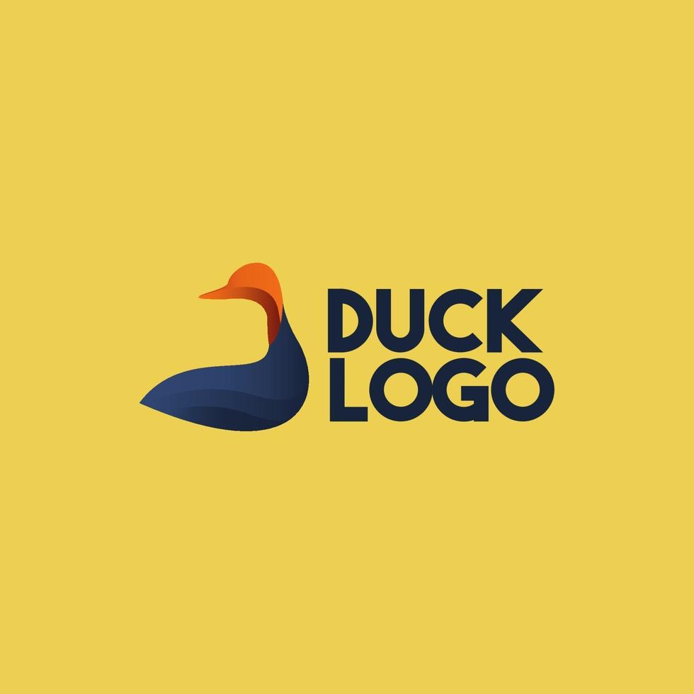 Ilustración de diseño de plantilla de vector de icono de logotipo de pato