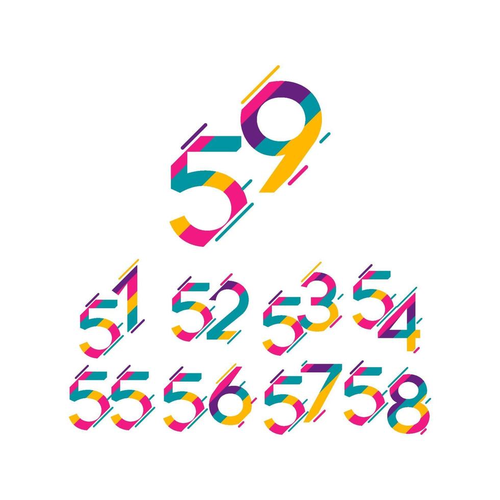 Ilustración de diseño de plantilla de vector de celebración de aniversario de 59 años