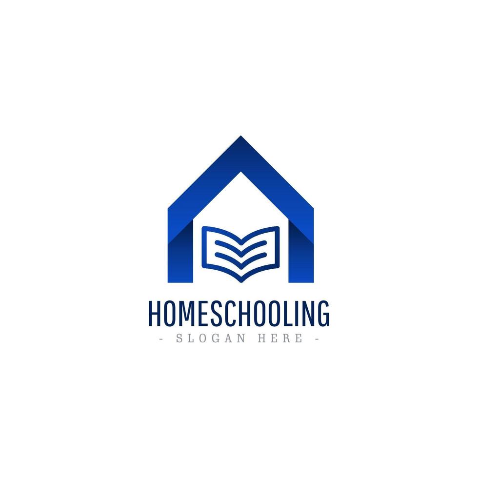 Home Schooling Logo Icon Vector Template Design Illustration