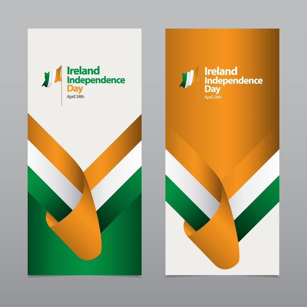 feliz día de la independencia de irlanda celebración vector plantilla diseño ilustración