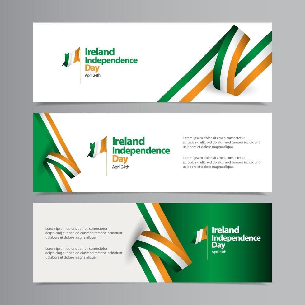 Happy Ireland Independence Day Celebration Vector Template Design Illustration