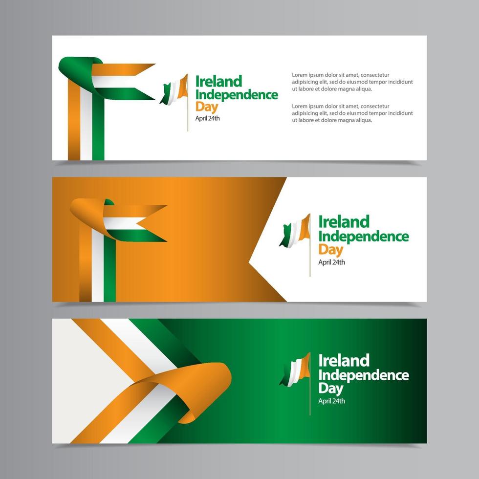 Happy Ireland Independence Day Celebration Vector Template Design Illustration