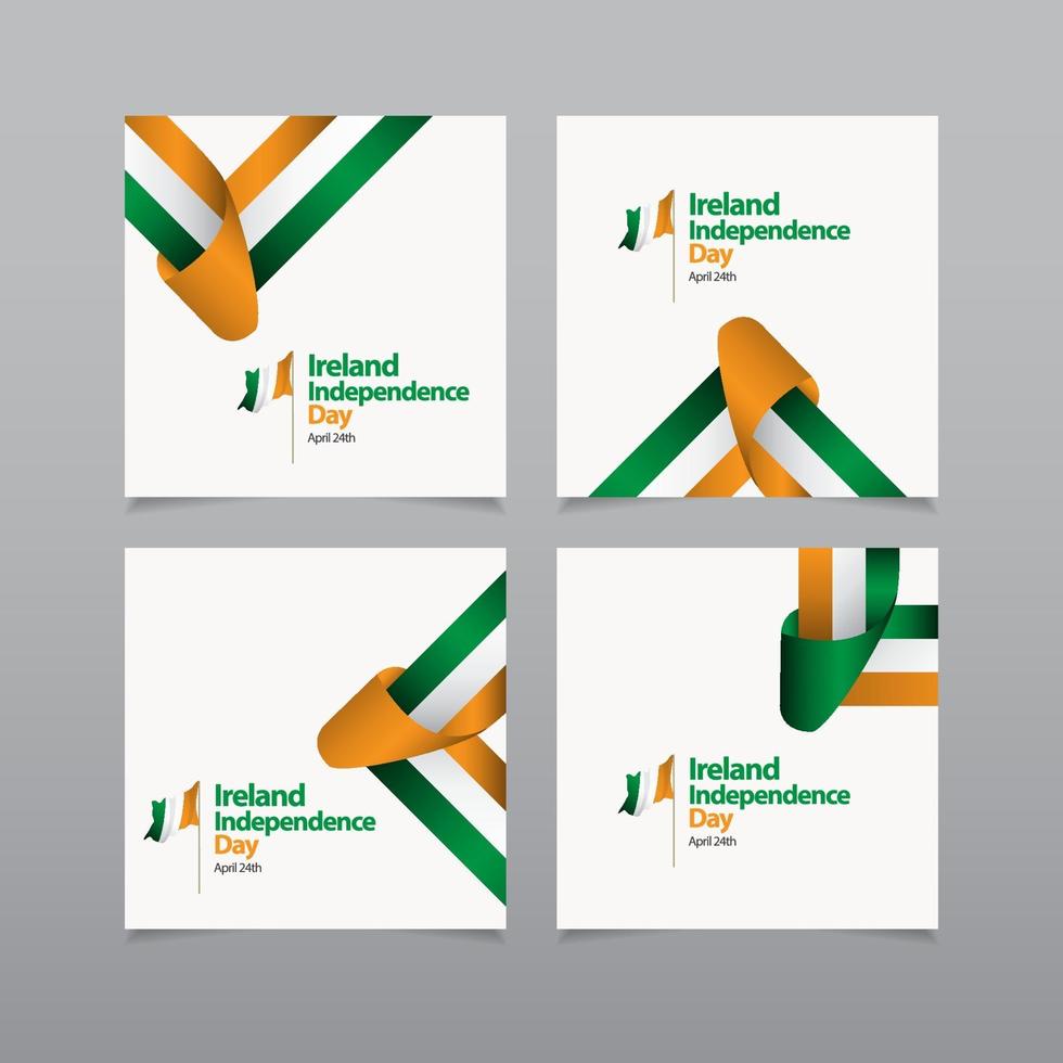 Happy Ireland Independence Day Celebration Vector Template Design Illustration