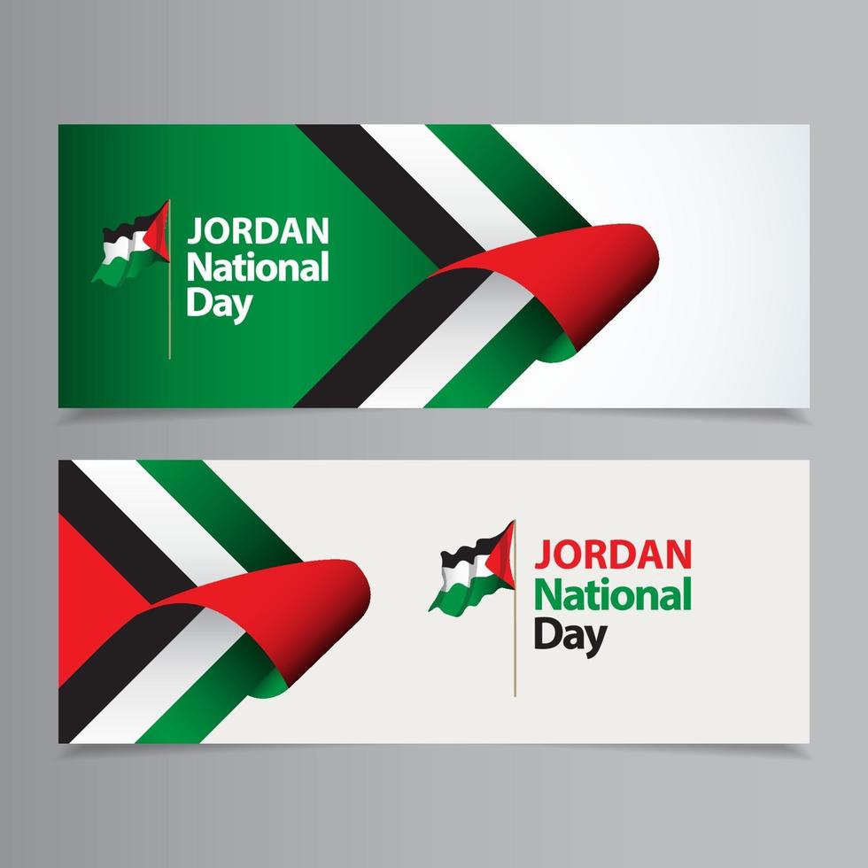 Feliz día de la independencia de Jordania celebración vector plantilla diseño ilustración