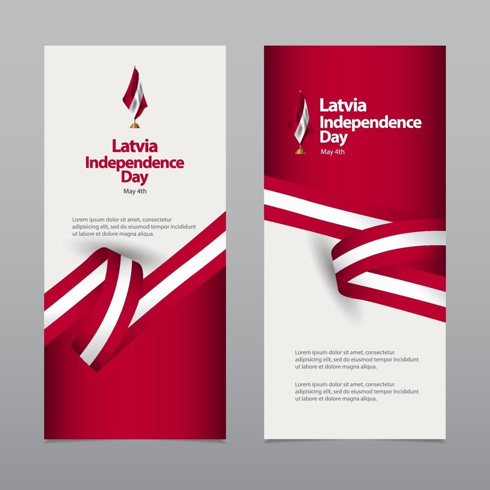 Happy Latvia Independence Day Celebration Creative Design Vector Template Design Illustration