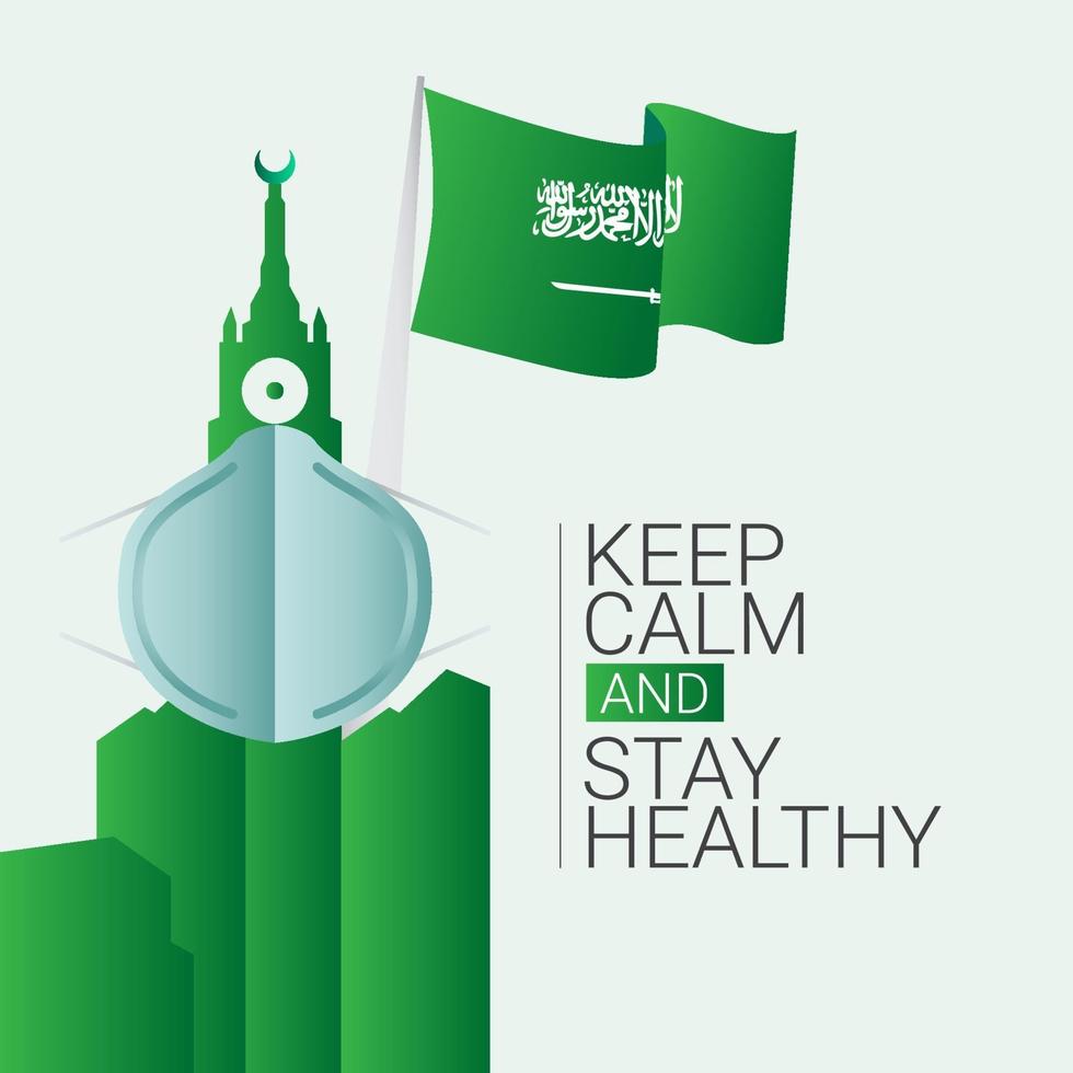 Keep Calm and Stay Healthy Vector Template Design Illustration