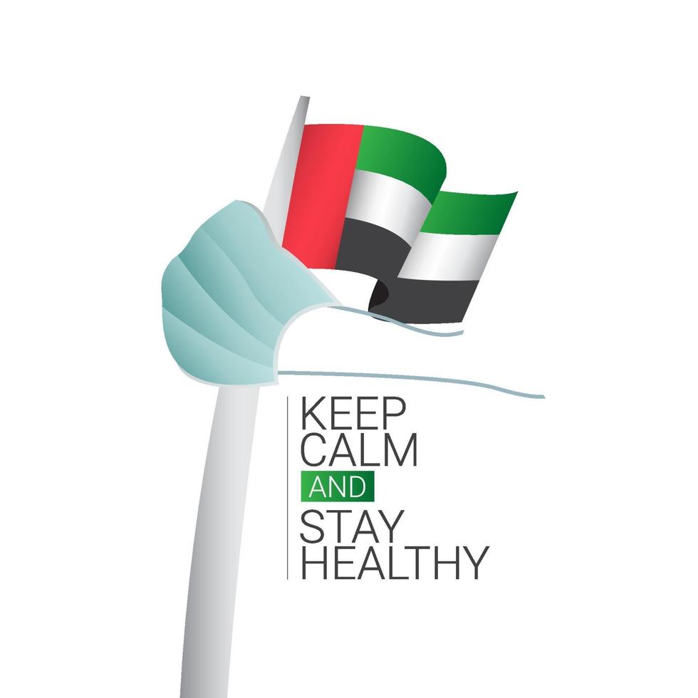 Keep Calm and Stay Healthy Vector Template Design Illustration