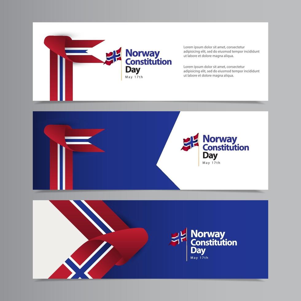 Happy Norway Independence Day Celebration Vector Template Design Illustration
