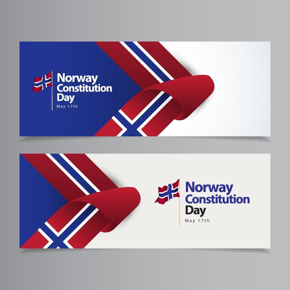 Happy Norway Independence Day Celebration Vector Template Design Illustration