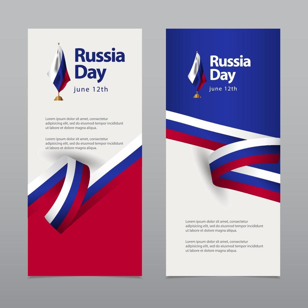 Happy Russia Independence Day Celebration Vector Template Design Illustration