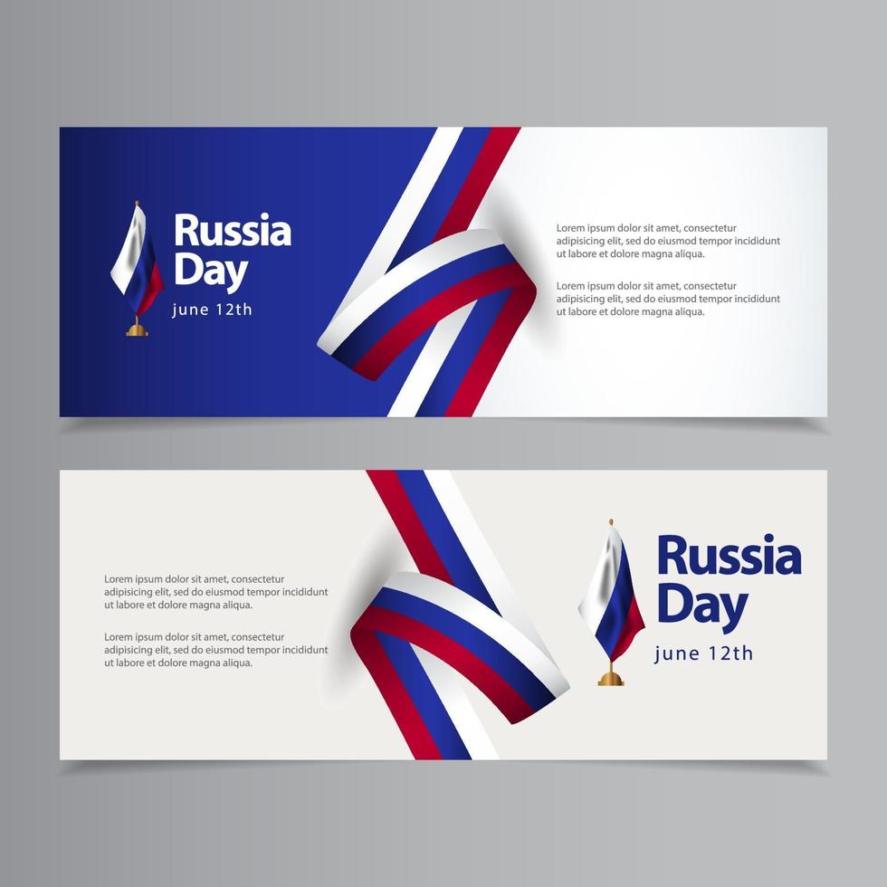 Happy Russia Independence Day Celebration Vector Template Design Illustration