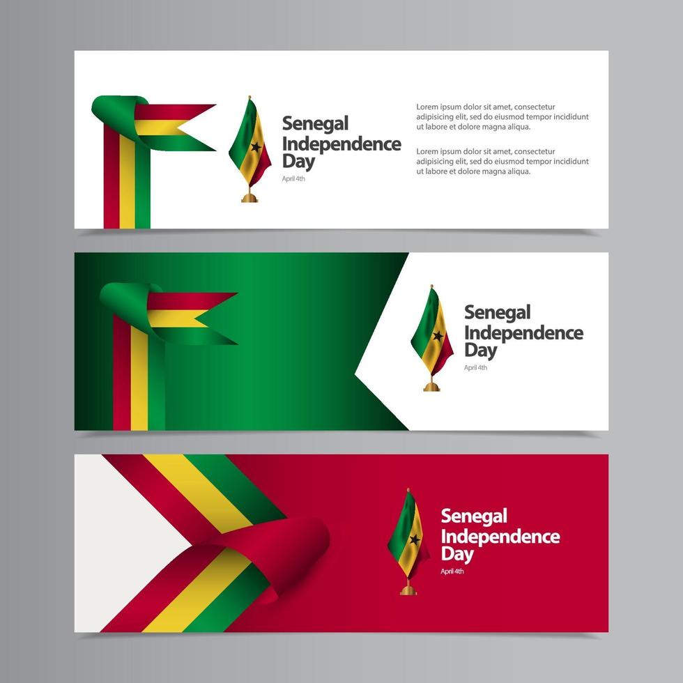 Happy Senegal Independence Day Celebration Vector Template Design Illustration