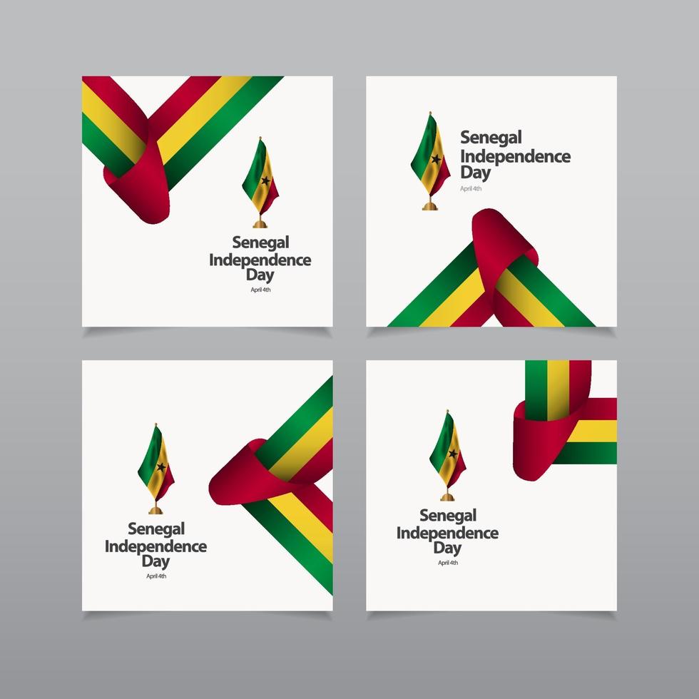 Happy Senegal Independence Day Celebration Vector Template Design Illustration