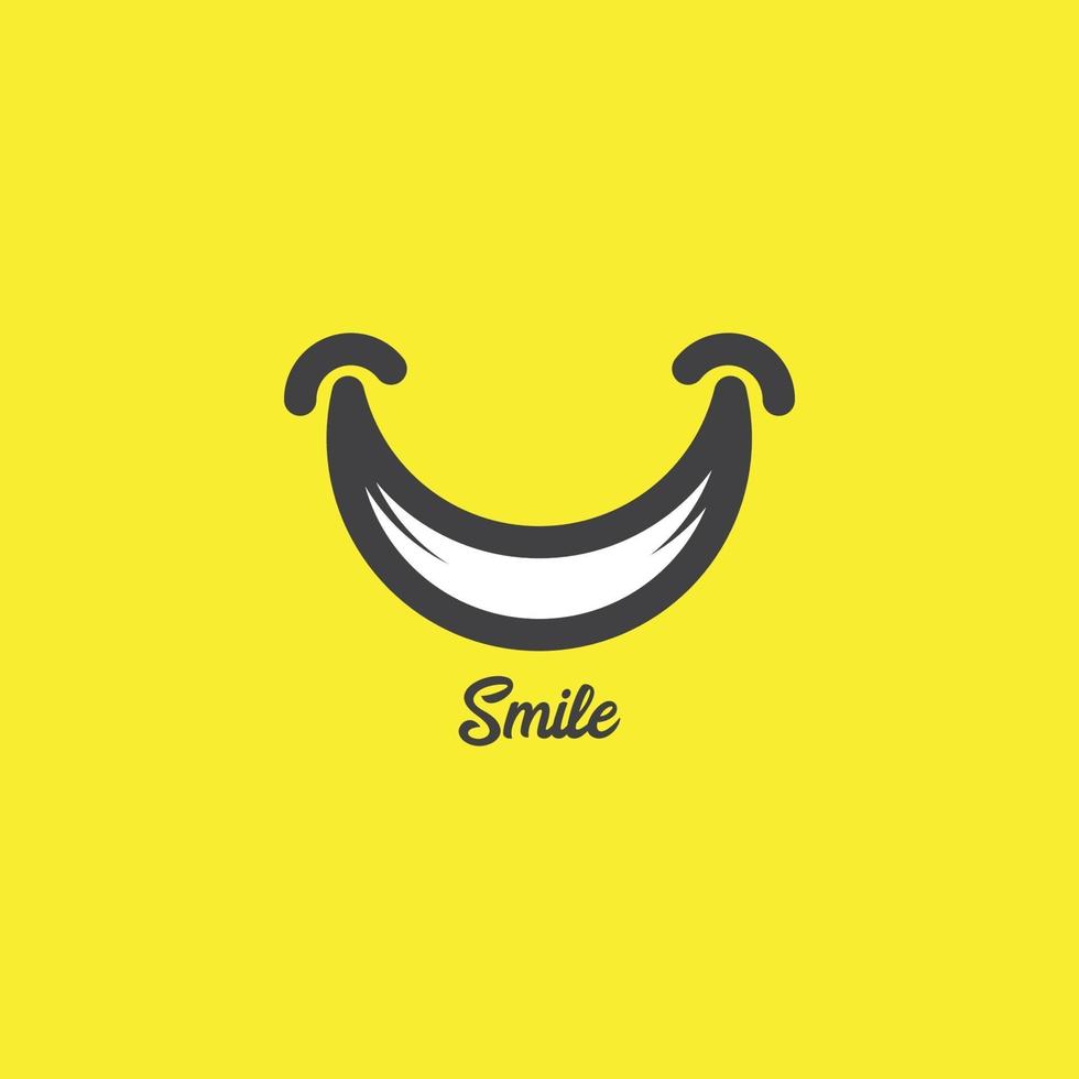 Sonrisa emoticon logo icono vector plantilla diseño ilustración