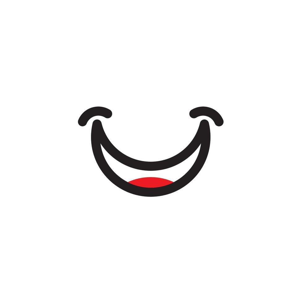 Smile Emoticon Logo Vector Template Design Illustration