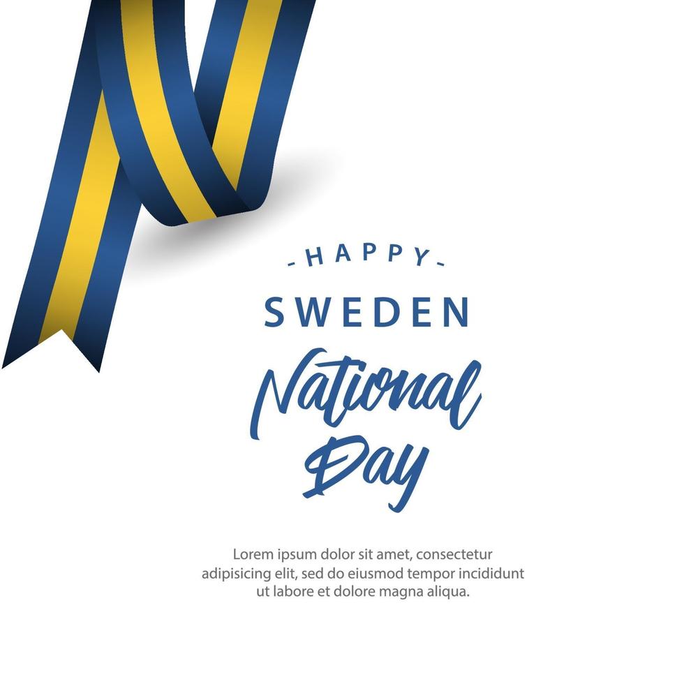 Happy Sweden Independence Day Celebration Creative Design Vector Template Design Illustration