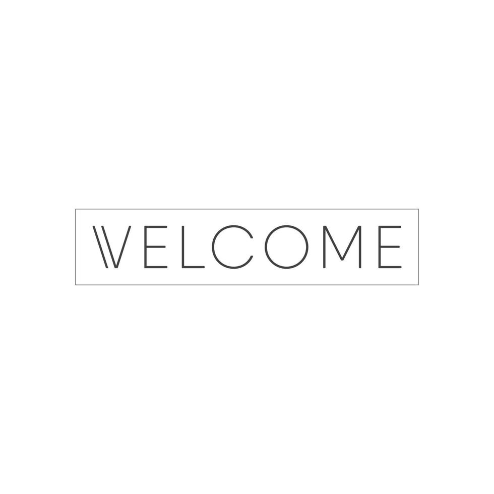 Welcome Text Logo Icon Vector Template Design Illustration