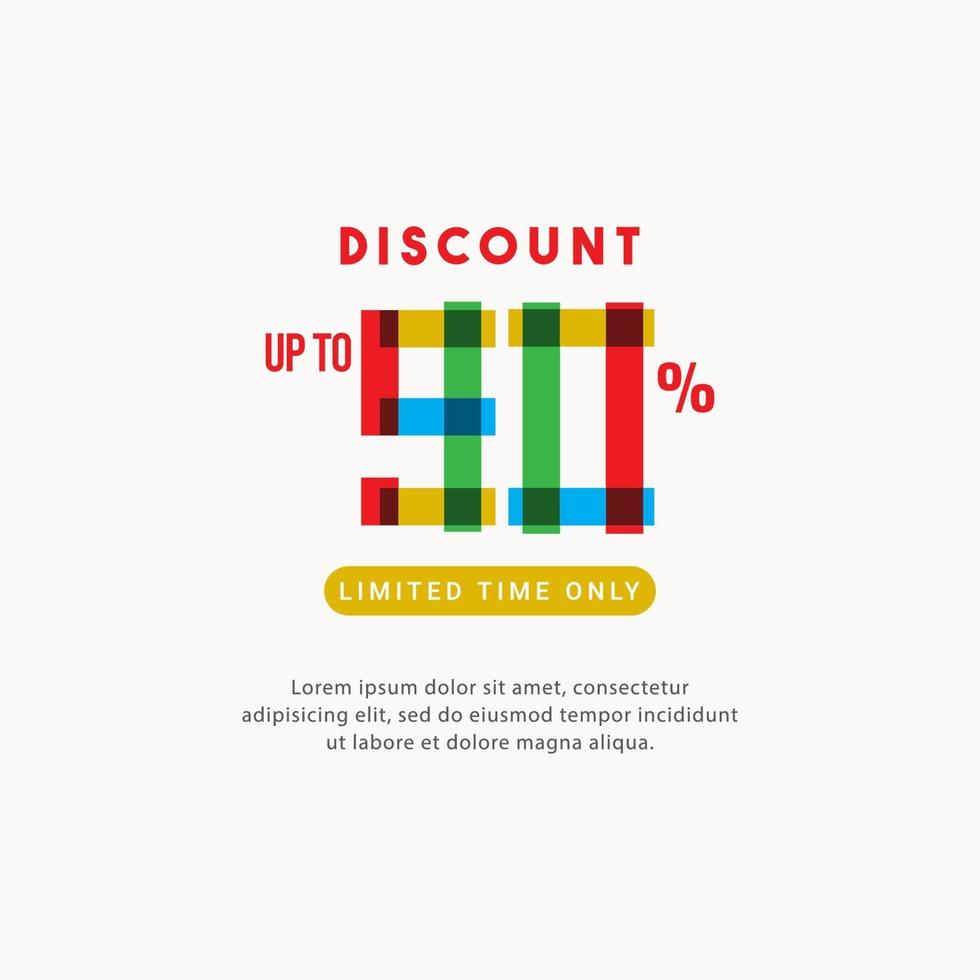 Discount up to 90 off Limited Time Only Label Vector Template Design Illustration