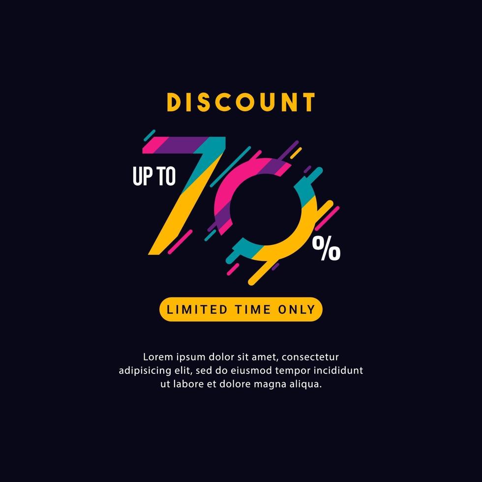 Discount up to 70 off Limited Time Only Label Vector Template Design Illustration