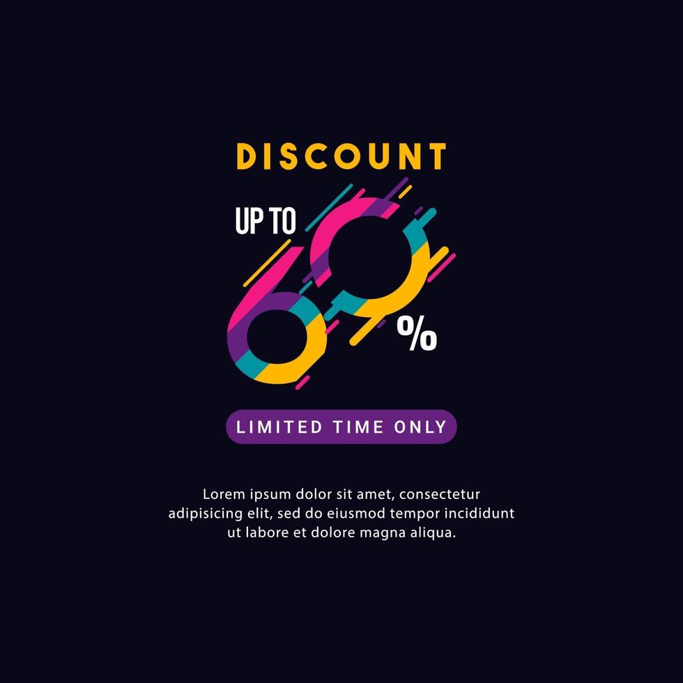 Discount up to 60 off Limited Time Only Label Vector Template Design Illustration