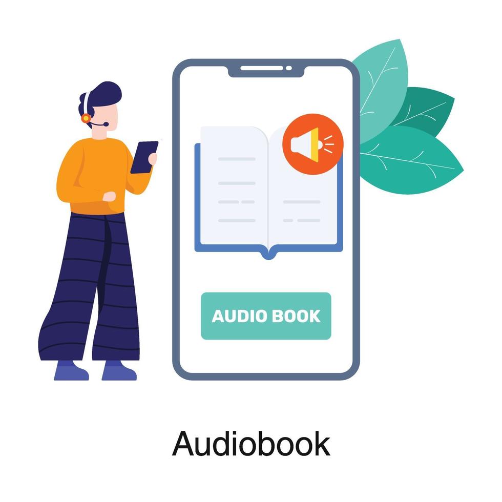 Audio Book or Lesson Set vector