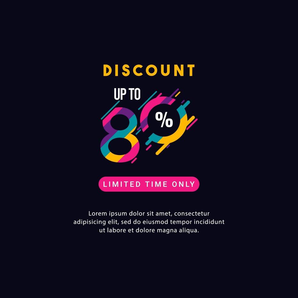 Discount up to 80 off Limited Time Only Label Vector Template Design Illustration