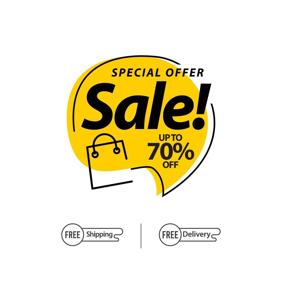 Sale up to 70 Special Offer Vector Template Design Illustration