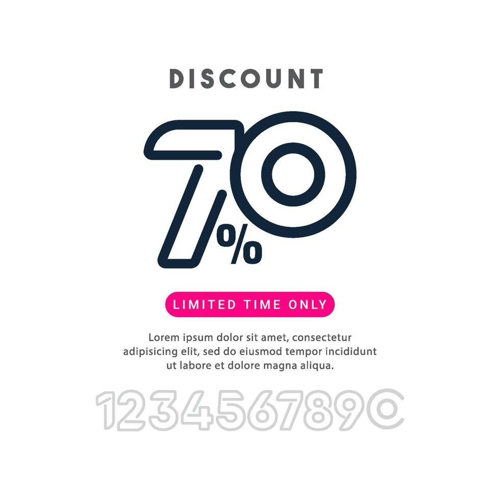Discount up to 70 off Limited Time Only Vector Template Design Illustration