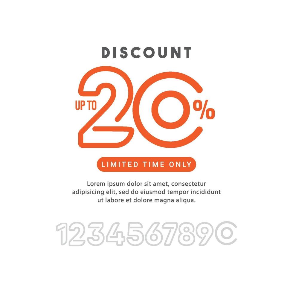 Discount up to 20 off Limited Time Only Vector Template Design Illustration