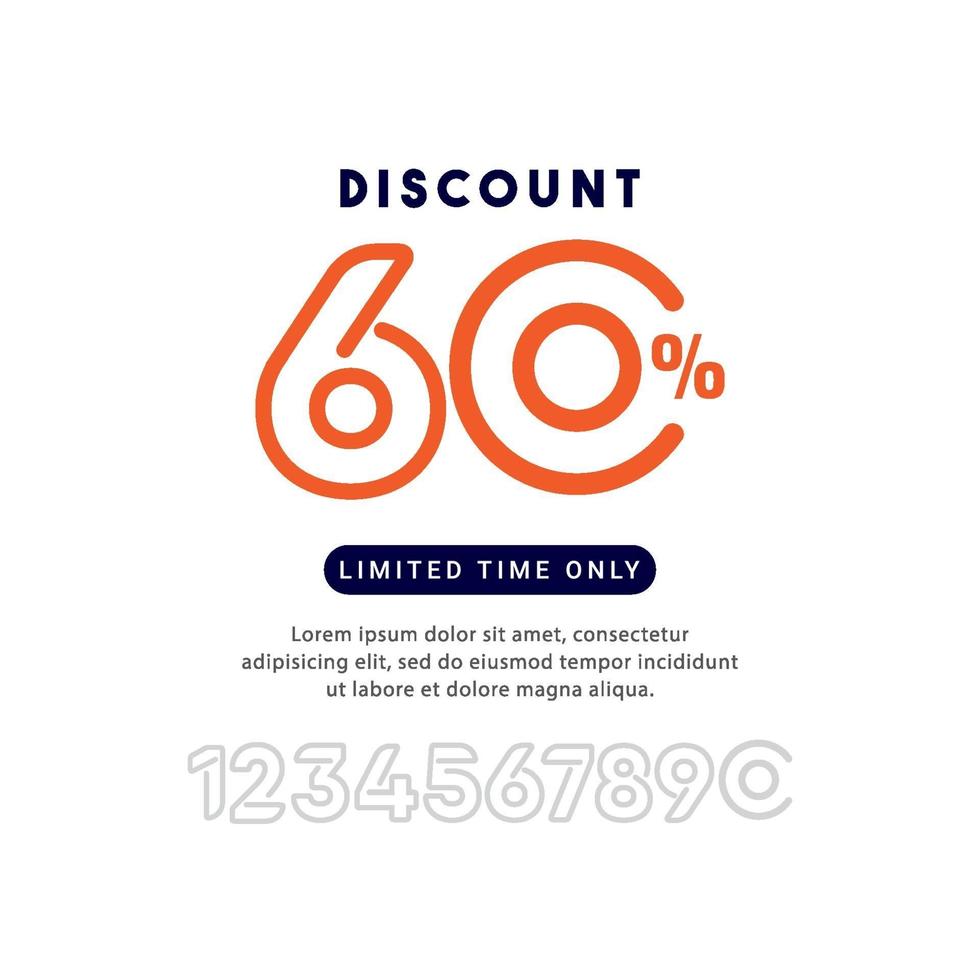 Discount up to 60 off Limited Time Only Vector Template Design Illustration
