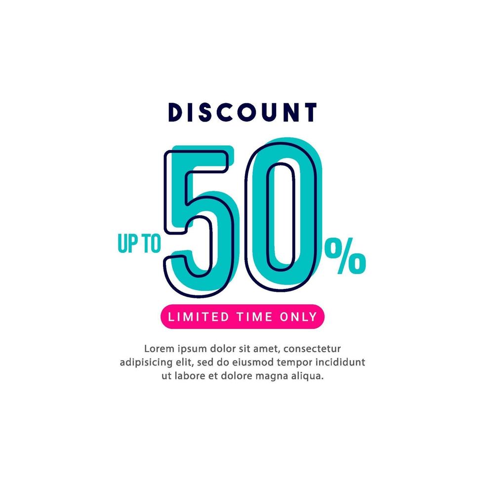 Discount up to 50 off Limited Time Only Vector Template Design Illustration