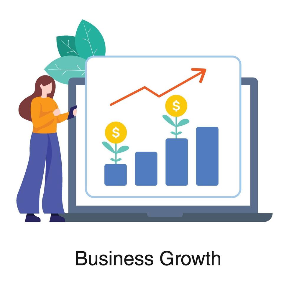 concepto de crecimiento empresarial inteligente vector