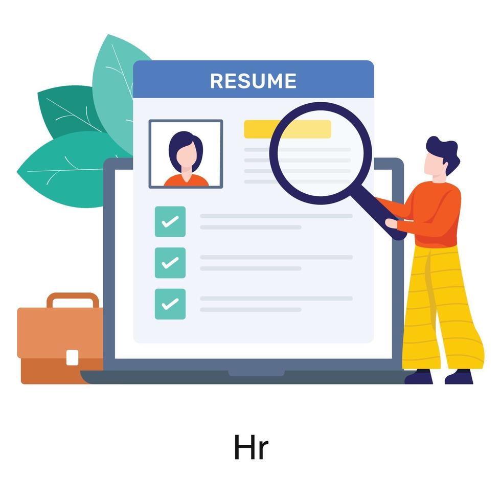 Online Human Resource Concept vector