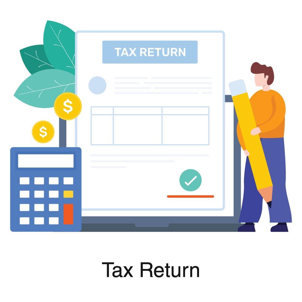 Tax Return Service Concept vector