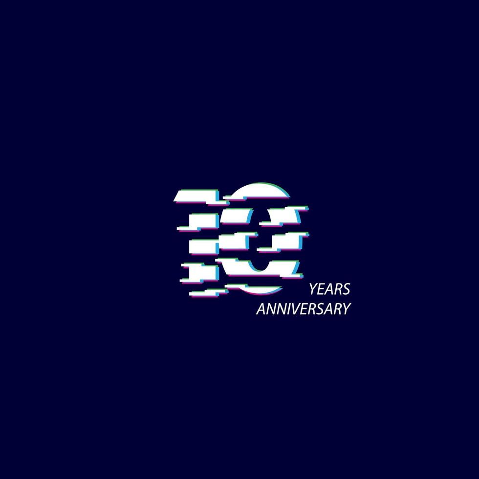 10 Years Anniversary Celebration Number Vector Template Design Illustration