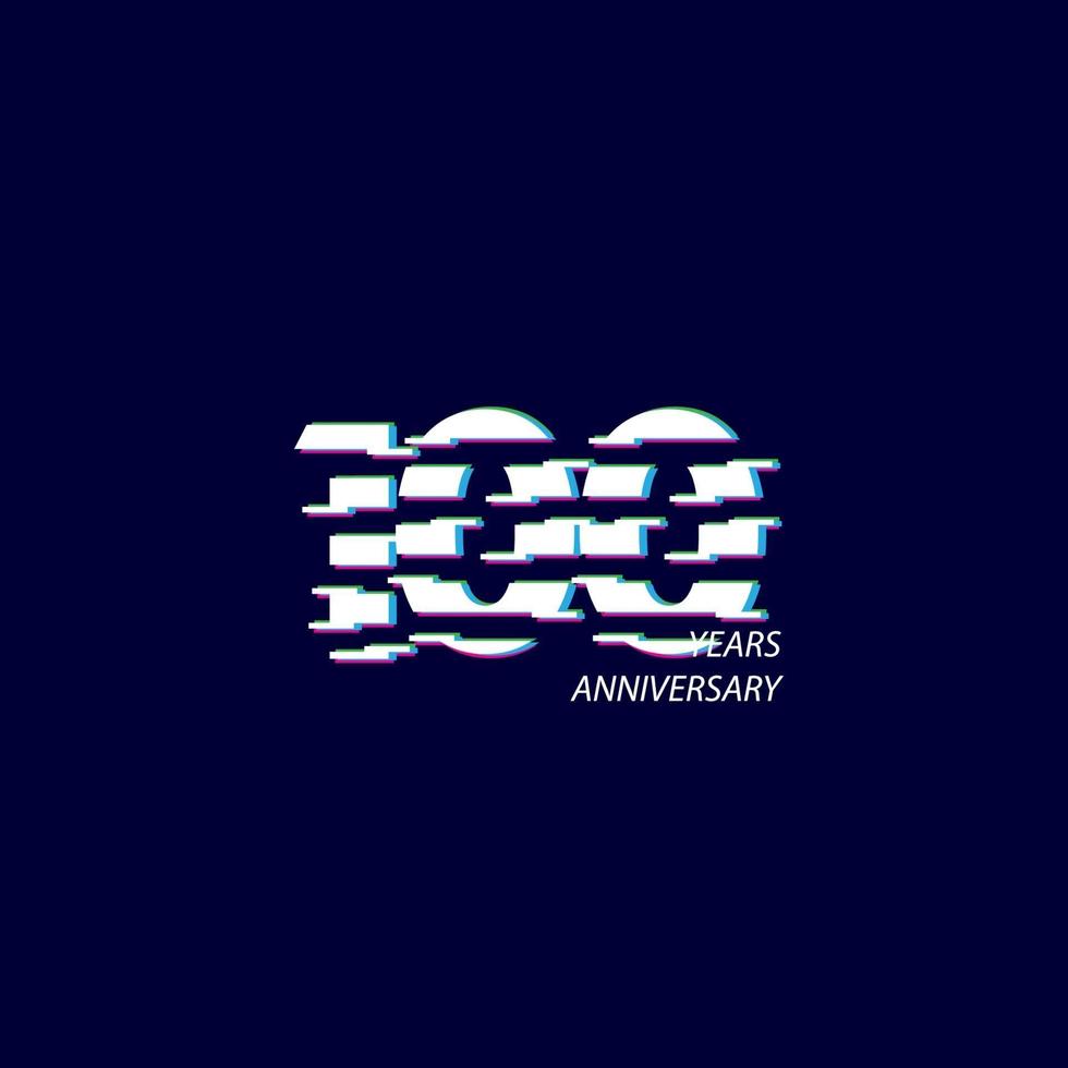 100 Years Anniversary Celebration Number Vector Template Design Illustration