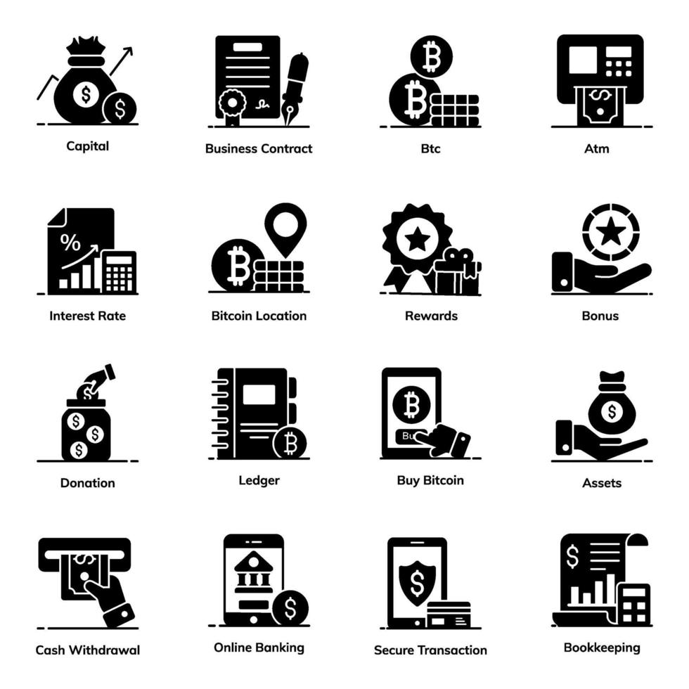 Business and Finance Set vector