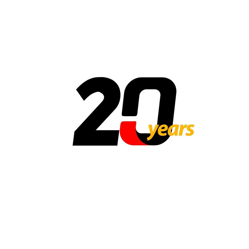 20 Years Anniversary Celebration Vector Template Design Illustration