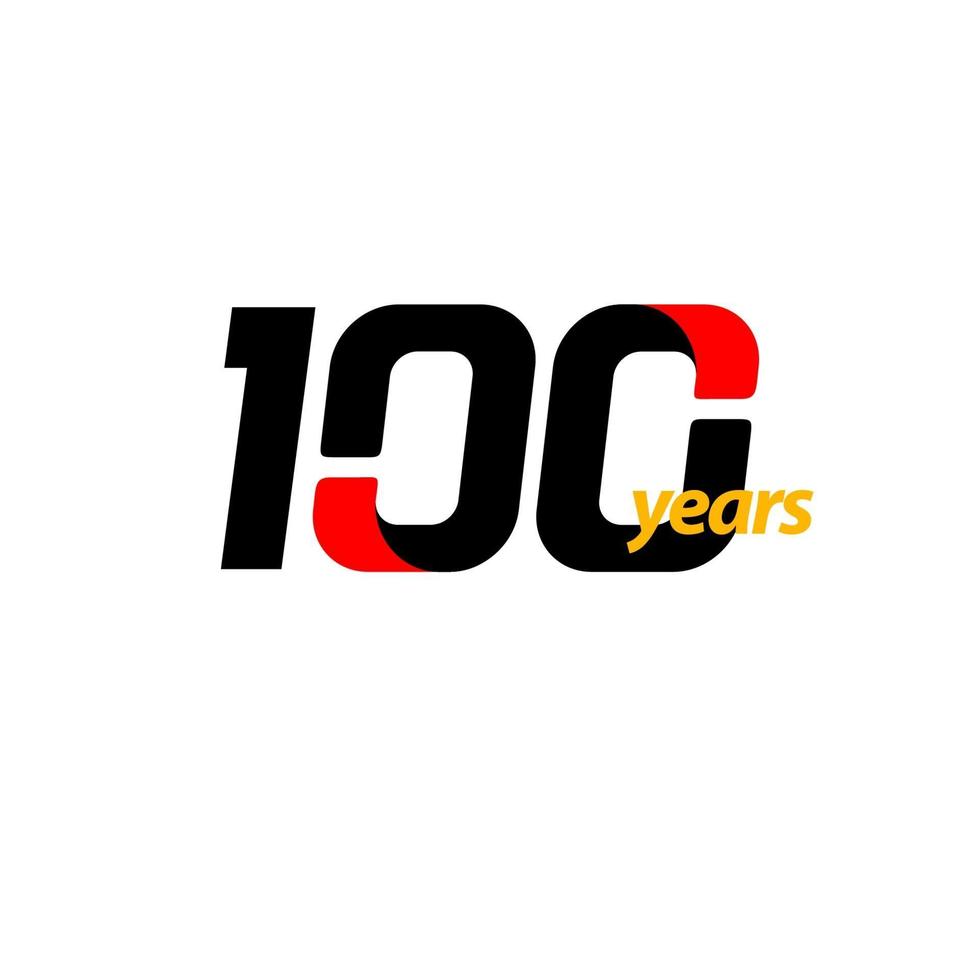 100 Years Anniversary Celebration Vector Template Design Illustration