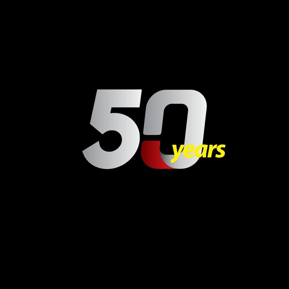 50 Years Anniversary Celebration Vector Template Design Illustration