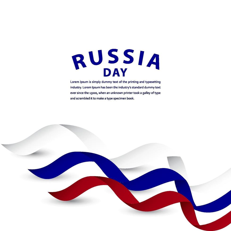 feliz día de la independencia de rusia celebración vector plantilla diseño ilustración