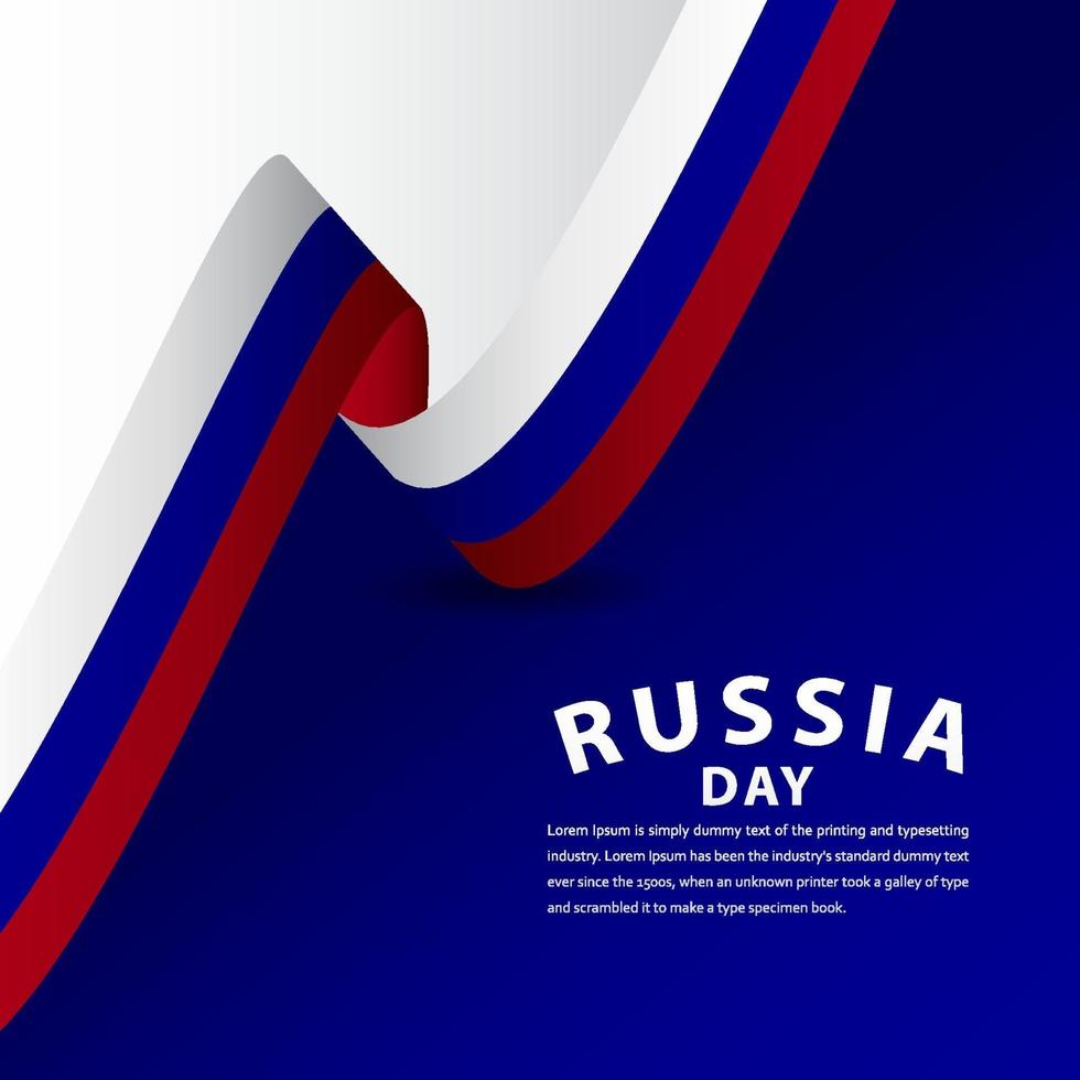 Happy Russia Independence Day Celebration Vector Template Design Illustration