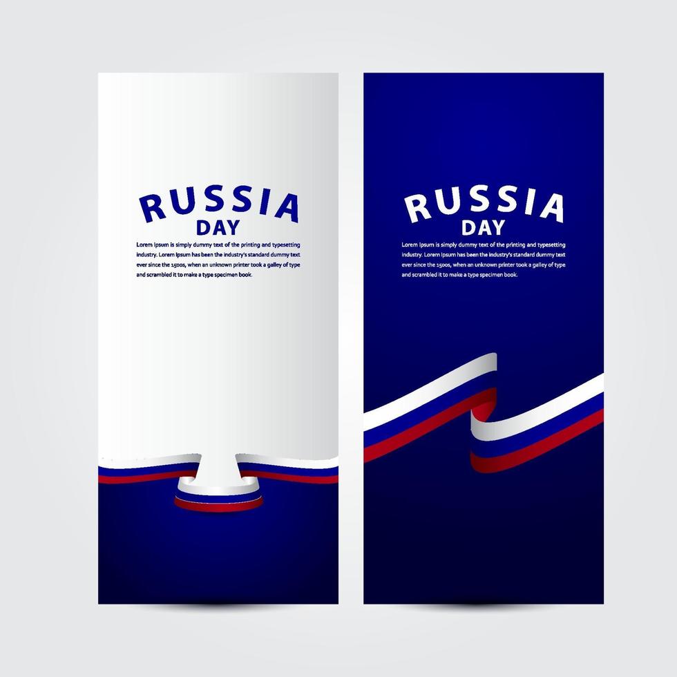 feliz día de la independencia de rusia celebración vector plantilla diseño ilustración