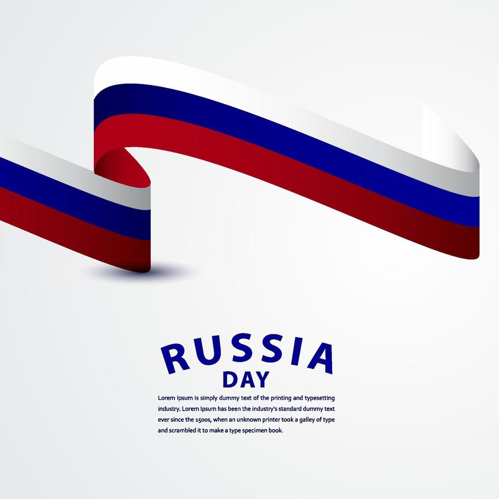 Happy Russia Independence Day Celebration Vector Template Design Illustration