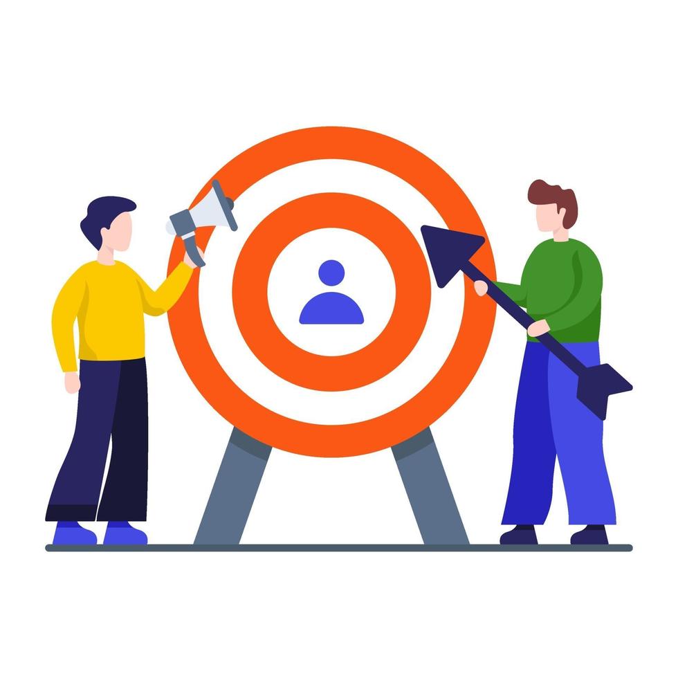 Targeting in Marketing Concept vector