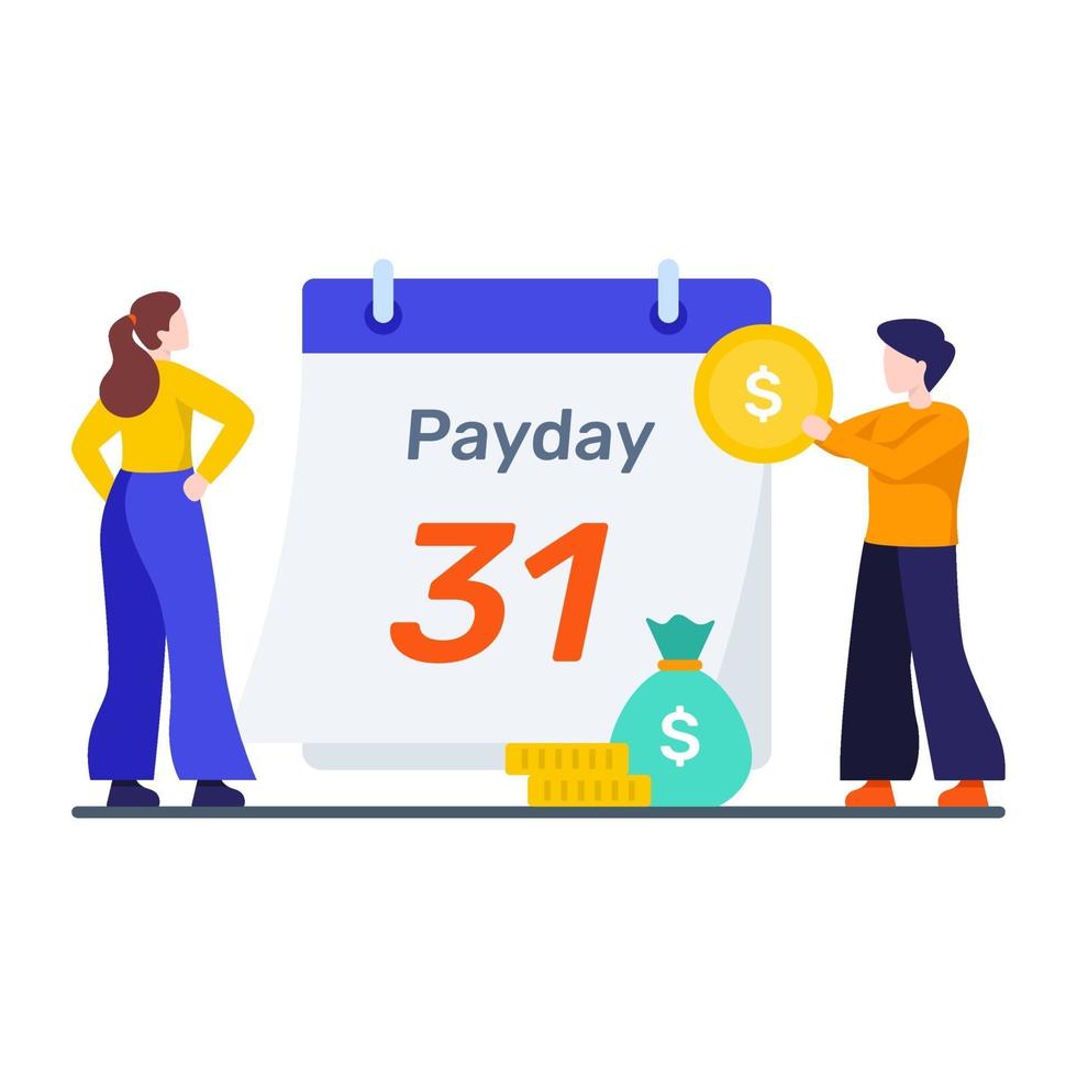 Salaries and Payday Concept vector