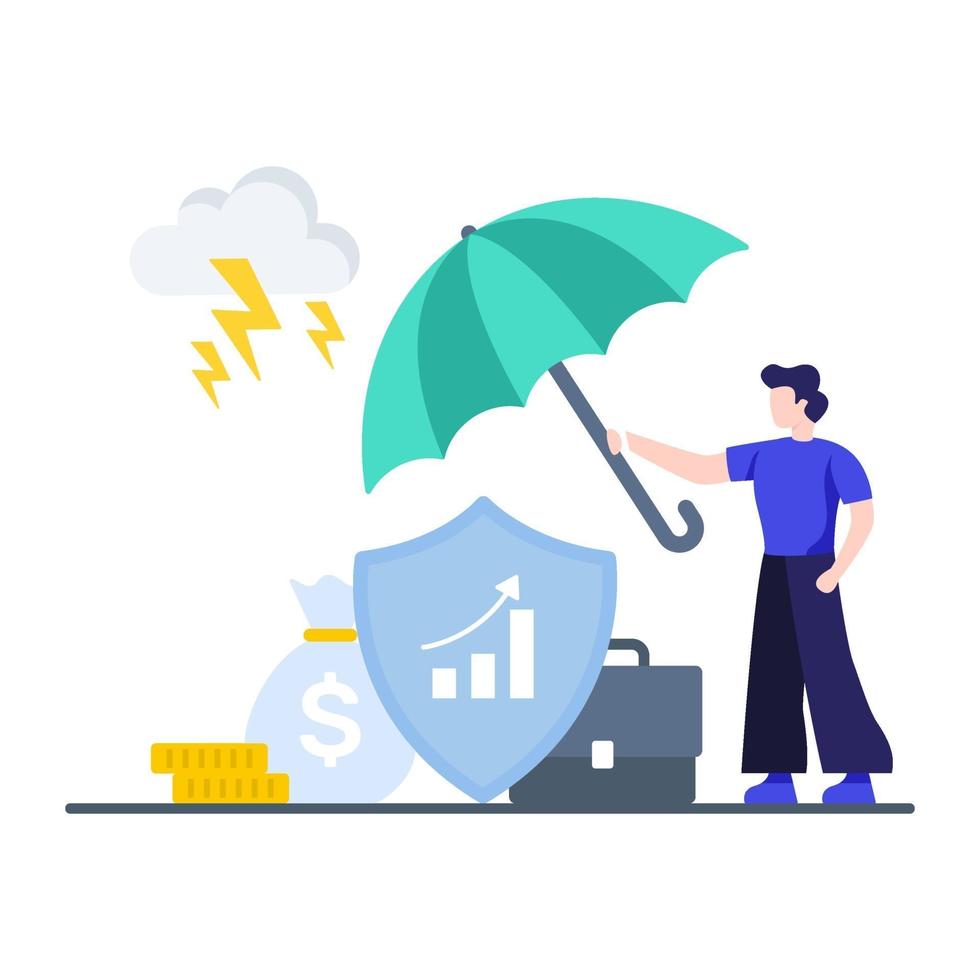 Business or Financial Insurance Concept vector